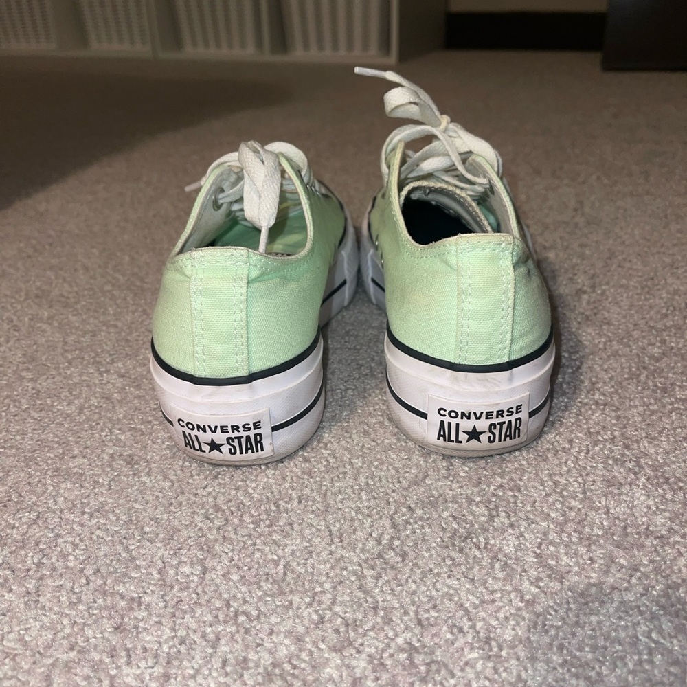 Mint Green Platform Low Top Converse - image 3